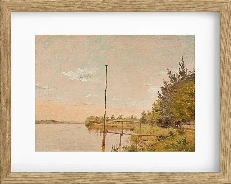 Christen Købke – Blick von Dosseringen in der Nähe des Sortedam Lake Lookin 1838 | Giclée Kunstdruck gerahmt