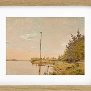 Christen Købke – Blick von Dosseringen in der Nähe des Sortedam Lake Lookin 1838 | Giclée Kunstdruck gerahmt