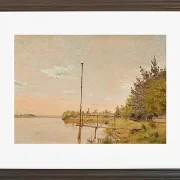 Christen Købke – Blick von Dosseringen in der Nähe des Sortedam Lake Lookin 1838 | Giclée Kunstdruck gerahmt