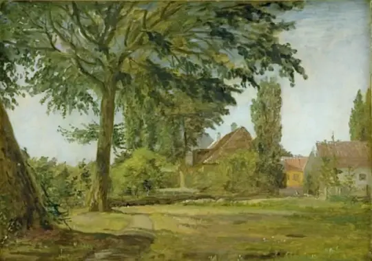 Christen Købke | Udsigt over Falkonerallé - 1845 | Indrammet kunsttryk | Danmarks Guldalder | formida