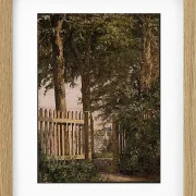 Christen Købke – Das Gartentor des Künstlerhauses in Blegdammen 1834 | Giclée Kunstdruck gerahmt