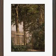 Christen Købke – Das Gartentor des Künstlerhauses in Blegdammen 1834 | Giclée Kunstdruck gerahmt