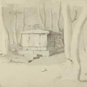 Christen Købke | Ein Steingrab im Wald – 1830 | Gerahmter Kunstdruck | Goldenes Zeitalter Dänemark | formida