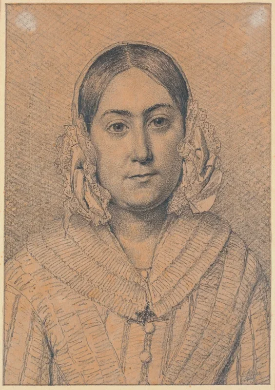 Christen Købke | Antoinette Christiane Købke - 1843 | Indrammet kunsttryk | Danmarks Guldalder | formida