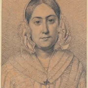 Christen Købke | Antoinette Christiane Købke - 1843 | Indrammet kunsttryk | Danmarks Guldalder | formida