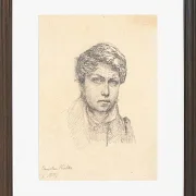 Christen Købke – Das Selbstporträt des Künstlers 1836 | Giclée Kunstdruck gerahmt