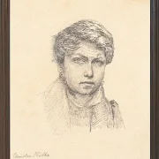 Christen Købke – Das Selbstporträt des Künstlers 1836 | Giclée Kunstdruck gerahmt