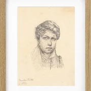 Christen Købke – Das Selbstporträt des Künstlers 1836 | Giclée Kunstdruck gerahmt