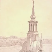 Christen Købke | Einer der kleinen Türme auf Schloss Frederiksborg - 1831 | Gerahmter Kunstdruck | Goldenes Zeitalter Dänemark | formida