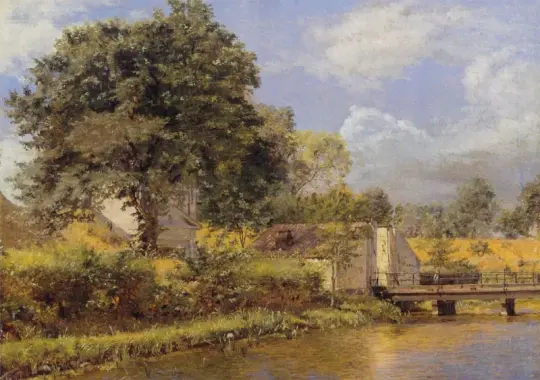 Christen Købke | Udsigt over Kastellets nordport - 1835 | Indrammet kunsttryk | Danmarks Guldalder | formida