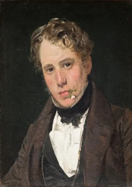 Christen Købke | Maleren Wilhelm Marstrand - 1836 | Indrammet kunsttryk | Danmarks Guldalder | formida