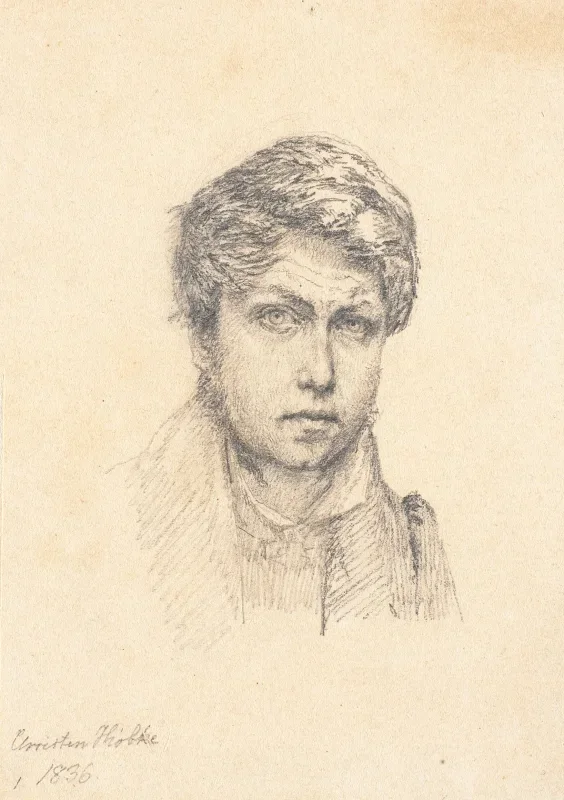 Christen Købke | Kunstnerens selvportræt - 1836 | Indrammet kunsttryk | Danmarks Guldalder | formida