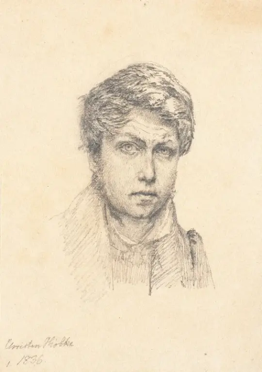 Christen Købke | Kunstnerens selvportræt - 1836 | Indrammet kunsttryk | Danmarks Guldalder | formida