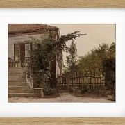 Christen Købke – Die Gartentreppe führt zum Atelier des Künstlers am Blegdammen 1841 | Giclée Kunstdruck gerahmt