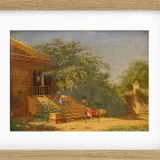 Christen Købke – Die Gartentreppe führt zum Maler Chris 1844 | Giclée Kunstdruck gerahmt