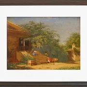 Christen Købke – Die Gartentreppe führt zum Maler Chris 1844 | Giclée Kunstdruck gerahmt