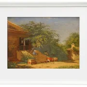 Christen Købke – Die Gartentreppe führt zum Maler Chris 1844 | Giclée Kunstdruck gerahmt