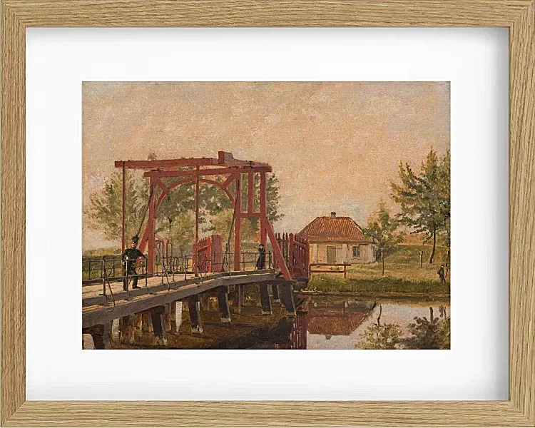 Christen Købke – Die nördliche Zugbrücke zur Zitadelle in Kopenhagen 1835 | Giclée Kunstdruck gerahmt