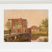 Christen Købke – Die nördliche Zugbrücke zur Zitadelle in Kopenhagen 1835 | Giclée Kunstdruck gerahmt