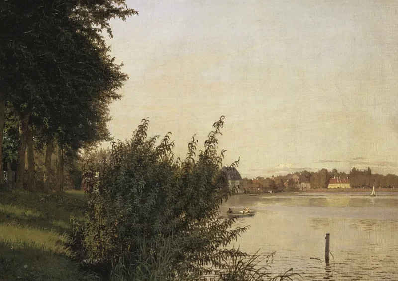 Christen Købke | Dosseringen in Richtung Österbro - 1836 | Gerahmter Kunstdruck | Goldenes Zeitalter Dänemark | formida