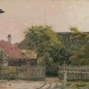 Christen Købke | Kunstnerens fars hus - 1843 | Indrammet kunsttryk | Danmarks Guldalder | formida
