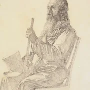 Christen Købke | Porträt eines alten polnischen Juden -1833 | Gerahmter Kunstdruck | Goldenes Zeitalter Dänemark | formida