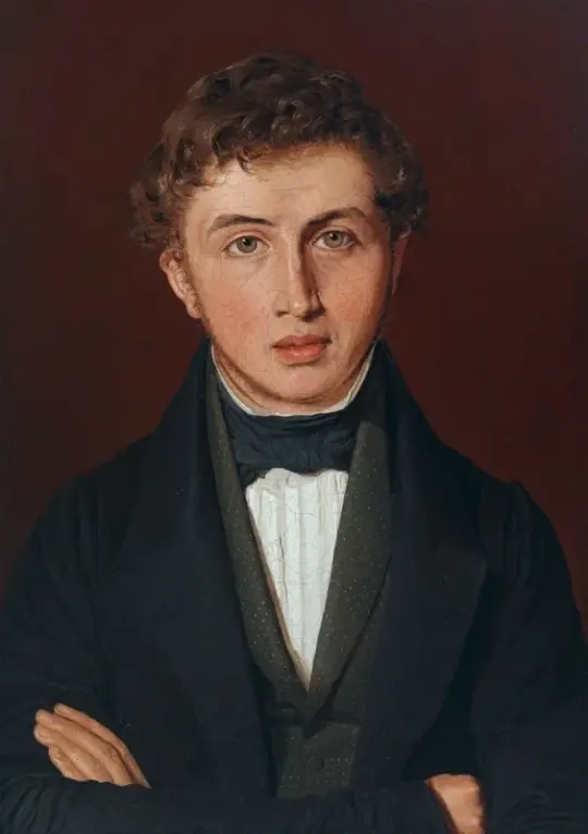 Christen Købke | Hans Peter Købke, kunstneren - 1841 | Indrammet kunsttryk | Danmarks Guldalder | formida