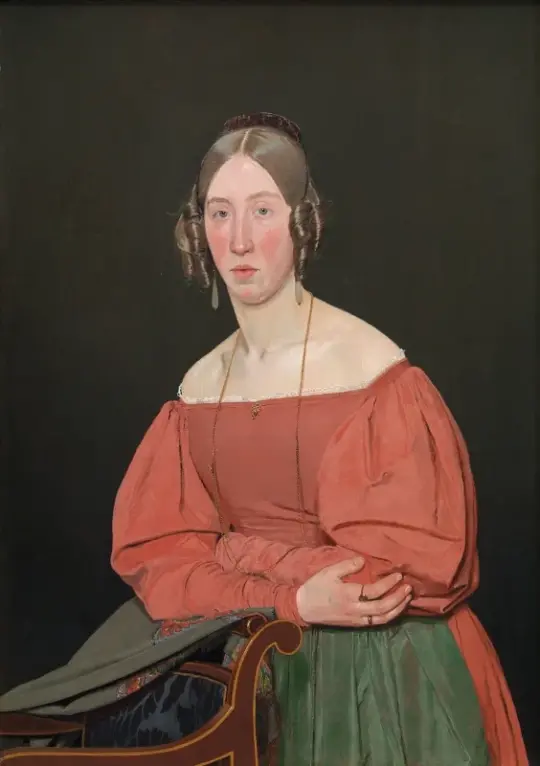 Christen Købke | Kunstnerens søster, Cecilie Margrethe Petersen - 1835 | Indrammet kunsttryk | Danmarks Guldalder | formida