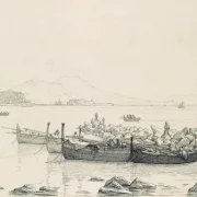 Christen Købke | Napolibugten – 1843 | Indrammet kunsttryk | Danmarks Guldalder | formida
