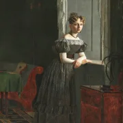 Christen Købke – Porträt der Schwester des Künstlers Conradine Købke 1830 | Giclée Kunstdruck gerahmt