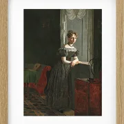 Christen Købke – Porträt der Schwester des Künstlers Conradine Købke 1830 | Giclée Kunstdruck gerahmt