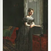 Christen Købke – Porträt der Schwester des Künstlers Conradine Købke 1830 | Giclée Kunstdruck gerahmt