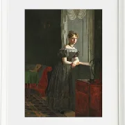 Christen Købke – Porträt der Schwester des Künstlers Conradine Købke 1830 | Giclée Kunstdruck gerahmt