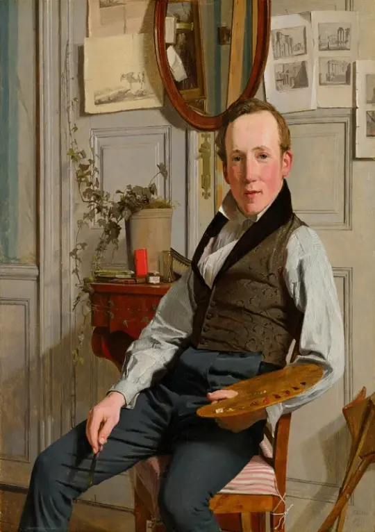 Christen Købke | Portrait af  Frederik Sødring - 1832 | Indrammet kunsttryk | Danmarks Guldalder | formida