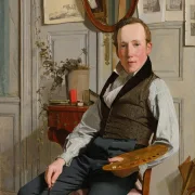 Christen Købke – Porträt von Frederik Sødring 1832 | Giclée Kunstdruck gerahmt