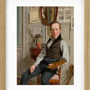 Christen Købke – Porträt von Frederik Sødring 1832 | Giclée Kunstdruck gerahmt