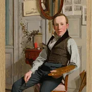 Christen Købke – Porträt von Frederik Sødring 1832 | Giclée Kunstdruck gerahmt