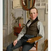 Christen Købke – Porträt von Frederik Sødring 1832 | Giclée Kunstdruck gerahmt