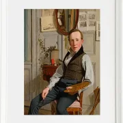 Christen Købke – Porträt von Frederik Sødring 1832 | Giclée Kunstdruck gerahmt