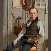 Christen Købke – Porträt von Frederik Sødring 1832 | Giclée Kunstdruck gerahmt