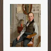 Christen Købke – Porträt von Frederik Sødring 1832 | Giclée Kunstdruck gerahmt