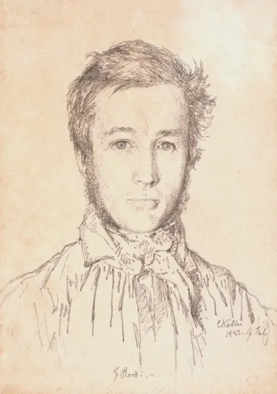 Christen Købke | Portrait of Jørgen Roed - 1837 | Indrammet kunsttryk | Danmarks Guldalder | formida