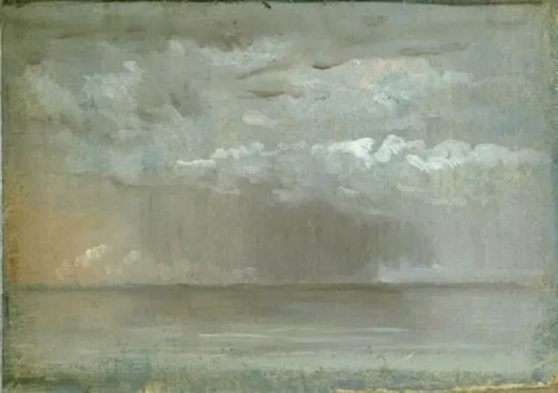Christen Købke | Studie af skyer over havet - 1840 | Indrammet kunsttryk | Danmarks Guldalder | formida