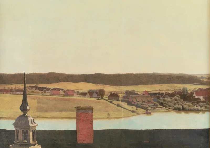 Christen Købke | Dachfirst von Schloss Frederiksborg - 1832 | Gerahmter Kunstdruck | Goldenes Zeitalter Dänemark | formida