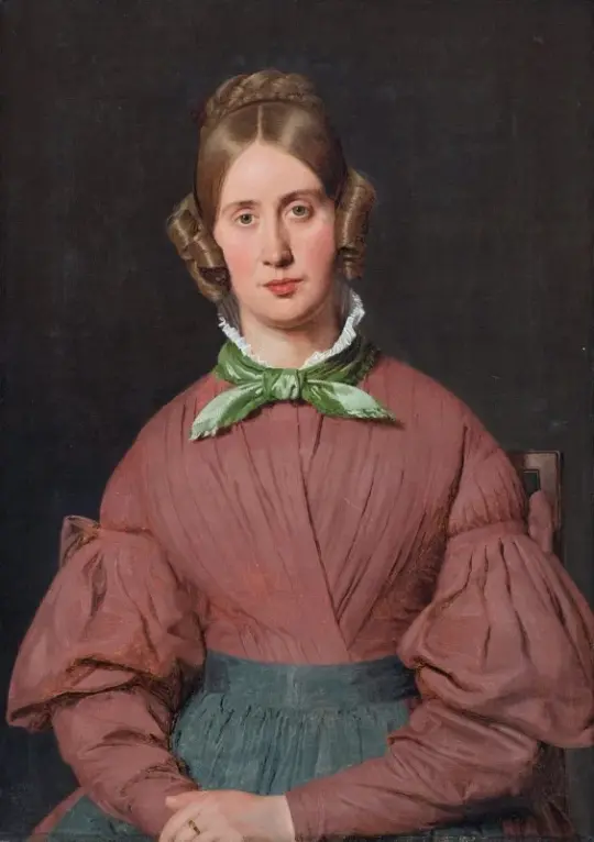 Christen Købke | Susanne Cecilie Købke, kunstnerens hustru - 1836 | Indrammet kunsttryk | Danmarks Guldalder | formida