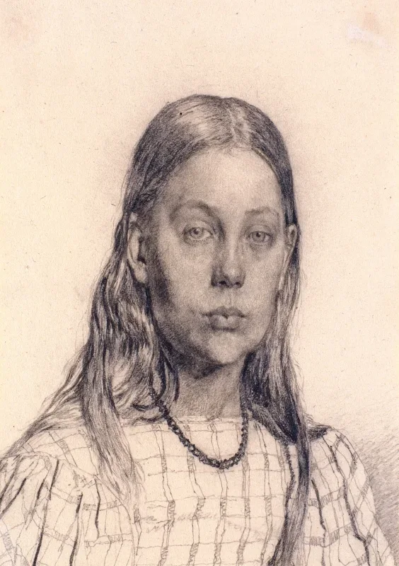 Christen Købke | Ung pige - 1810 | Indrammet kunsttryk | Danmarks Guldalder | formida
