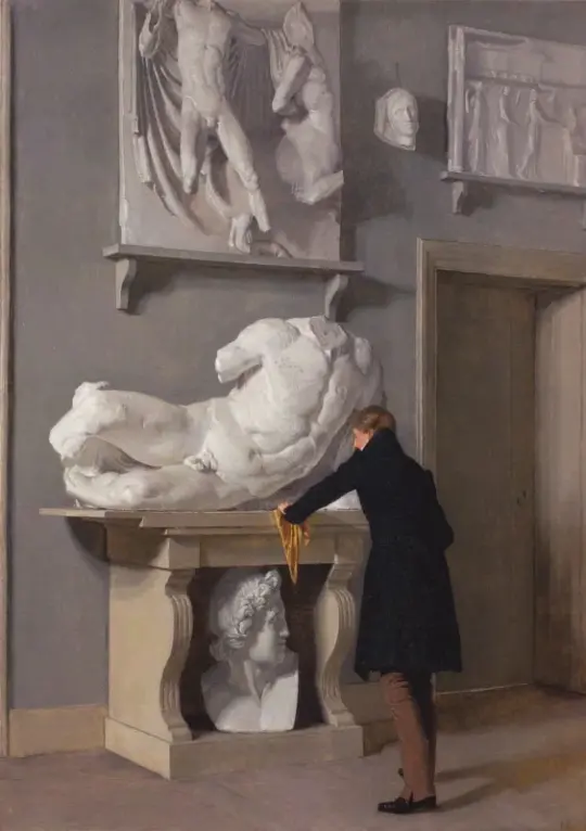 Christen Købke | En del af gipssamlingen i Charlottenborg - 1830 | Indrammet kunsttryk | Danmarks Guldalder | formida