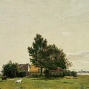 Christen Købke | Afsnit nær Kalkovnen med udsigt mod København - 1836 | Indrammet kunsttryk | Danmarks Guldalder | formida