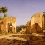 Christen Købke – Tor in der Via Sepulcralis in Pompeji 1846 | Giclée Kunstdruck gerahmt