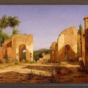 Christen Købke – Tor in der Via Sepulcralis in Pompeji 1846 | Giclée Kunstdruck gerahmt